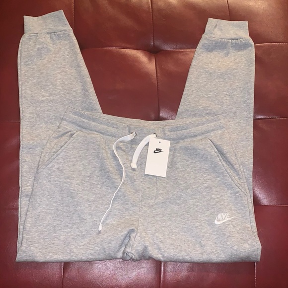 NWT Men’s Nike Cotton Fleece Sweater/Jogger Pant Set - Gray - Picture 6 of 9